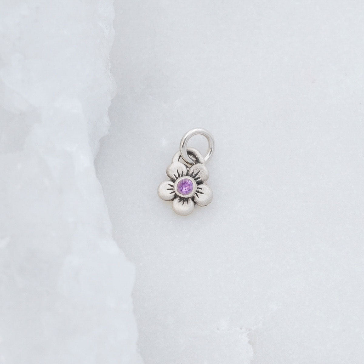 Birthstone Bloom Charm (Sterling Silver)