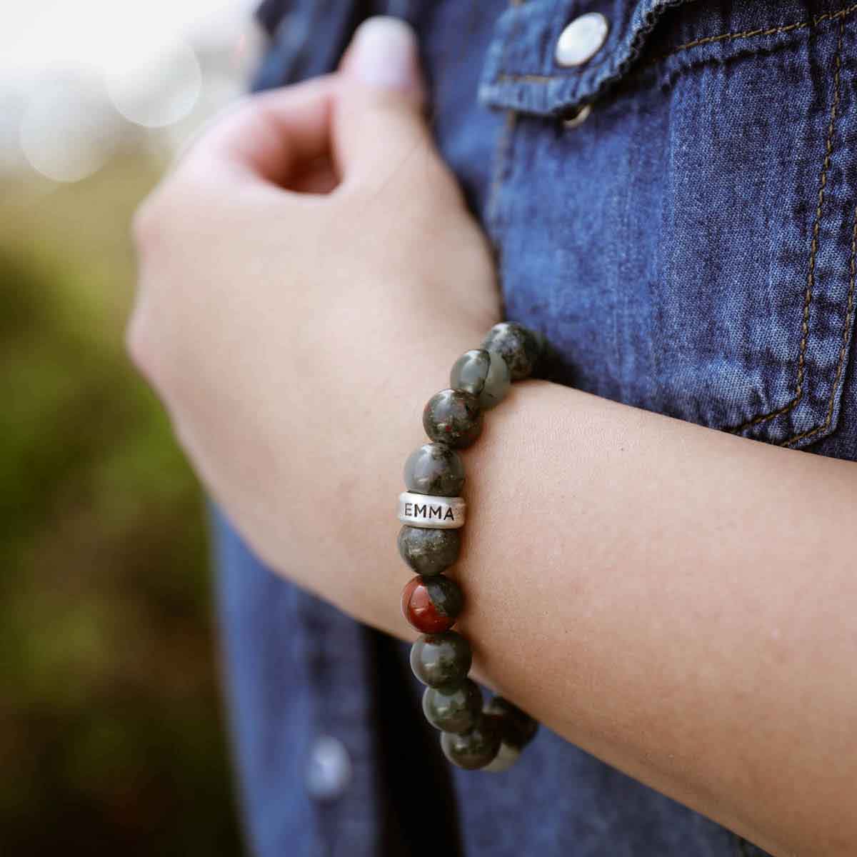 with choice of sterling silver or bronze bead