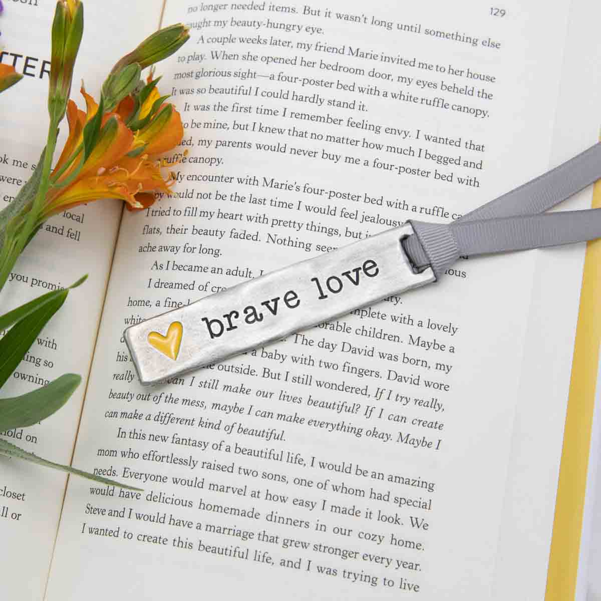 Brave Love® Bar Bookmark (Pewter)