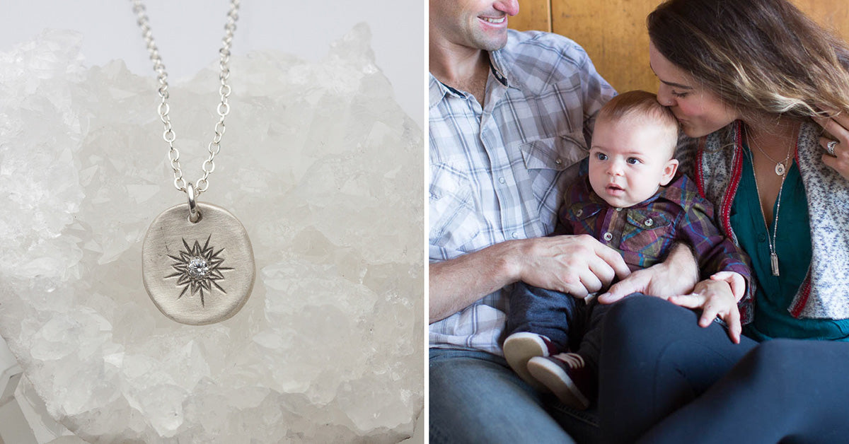Sunburst Diamond Necklace (Sterling Silver)