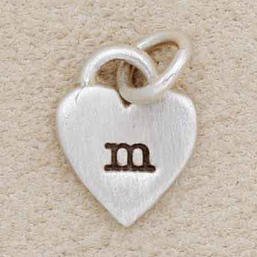 Cherished Heart Initial Charm (Sterling Silver)