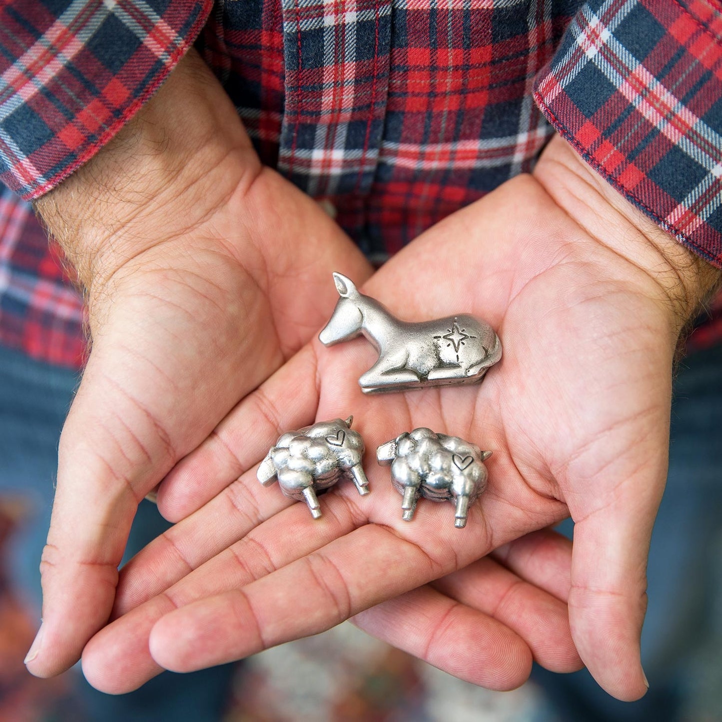 Extra Animal Nativity Figurine Set (Pewter)