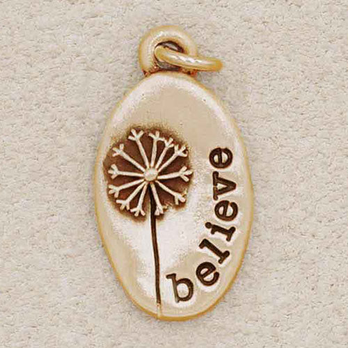 Dandelion Charm (14K Solid Gold)