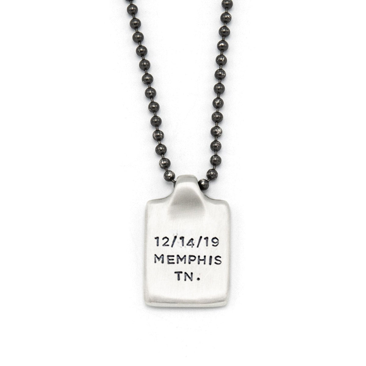 Dog Tag Necklace (Sterling Silver)