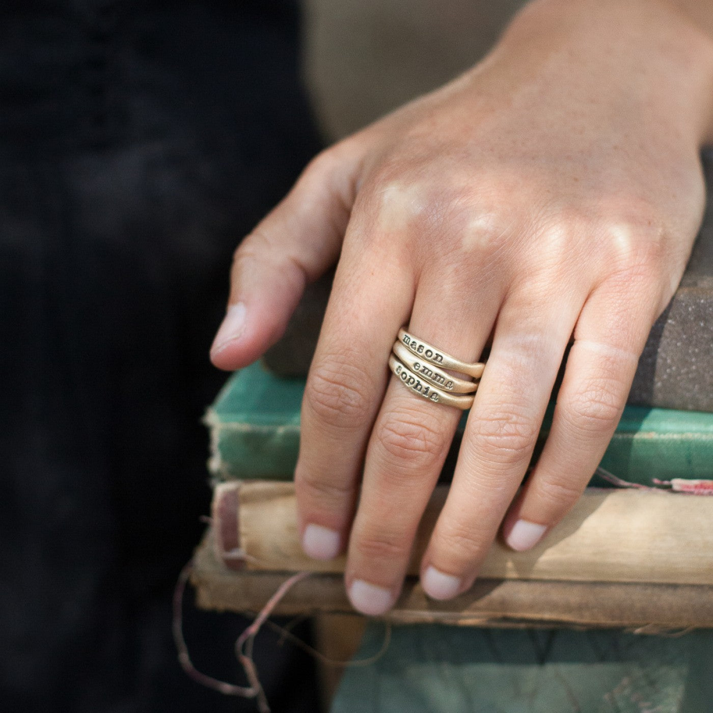 Gold Stacking Ring (14K Solid Gold)