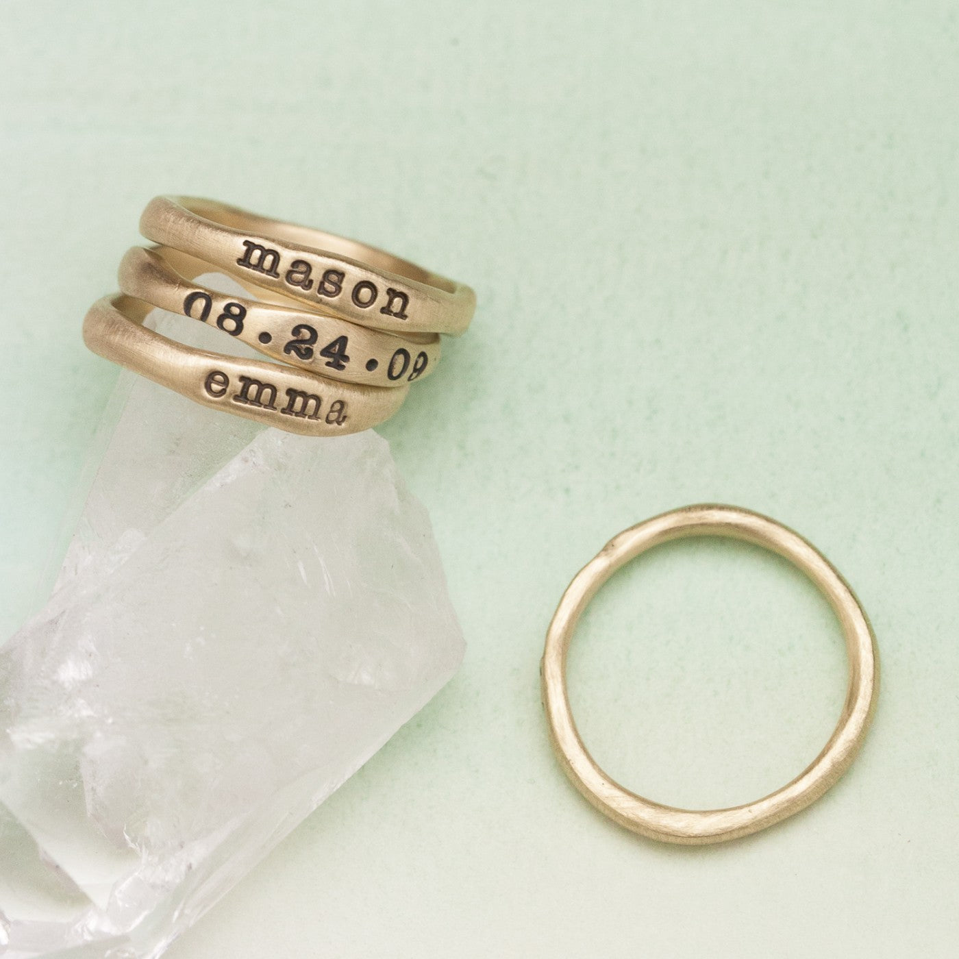 Gold Stacking Ring (14K Solid Gold)