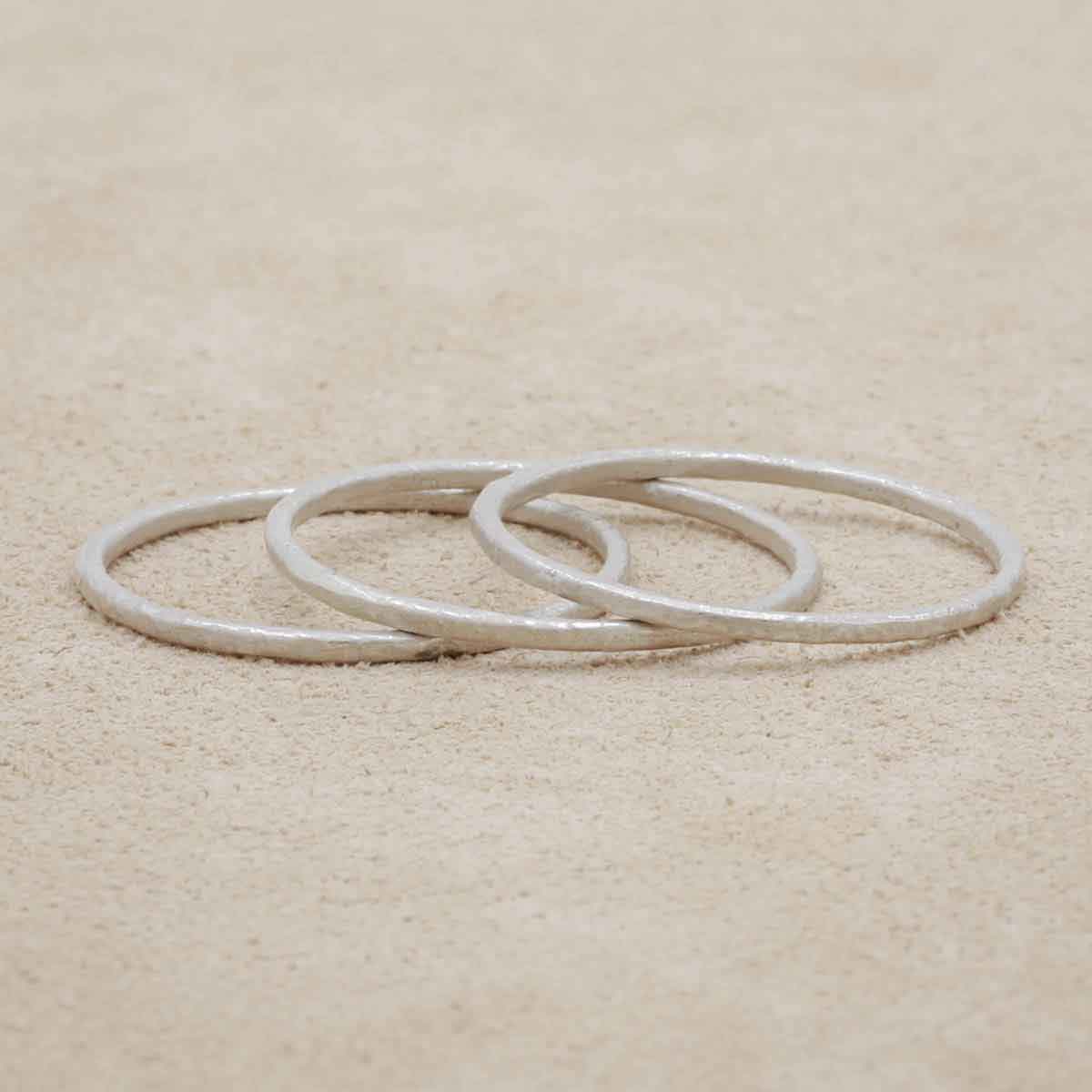Featherweight stacking rings with 3 stackable ring handcrafted in sterling silver