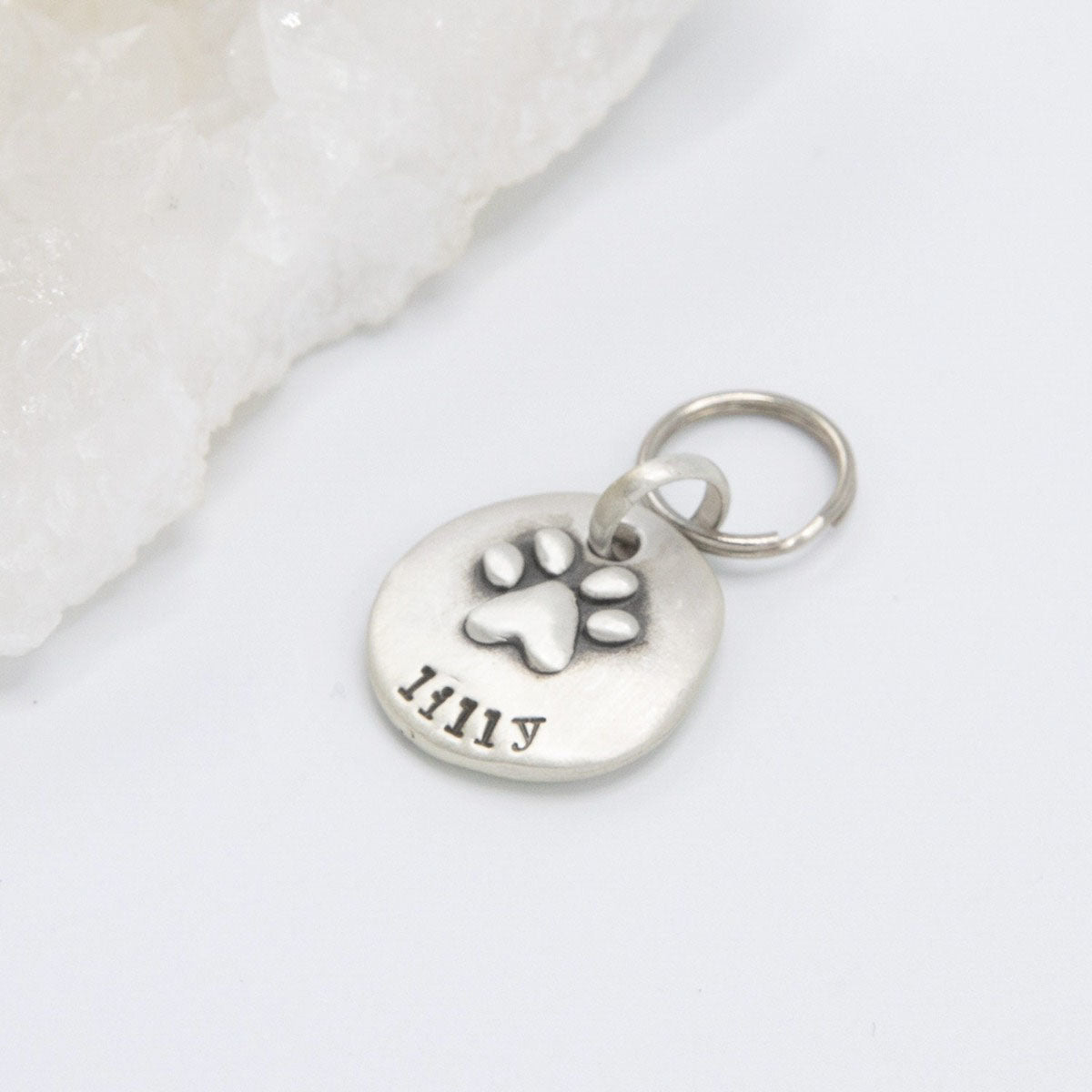 Furry Footprint Keychain (Sterling Silver)