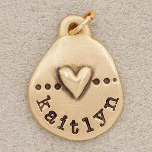 Heart with Dots Charm (Gold Vermeil)