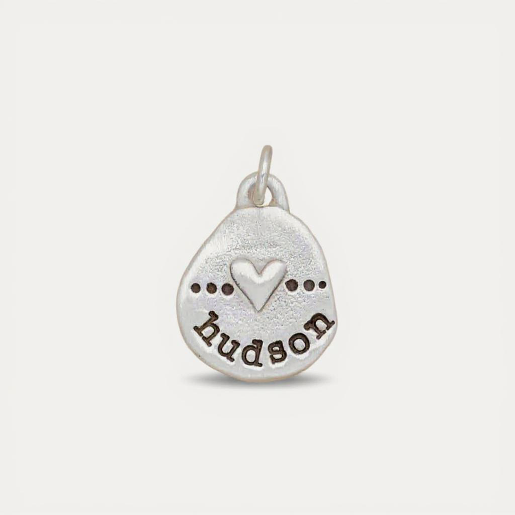 Heart with Dots Charm (Sterling Silver)
