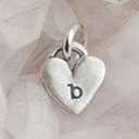 Cherished Heart Initial Charm (Sterling Silver)