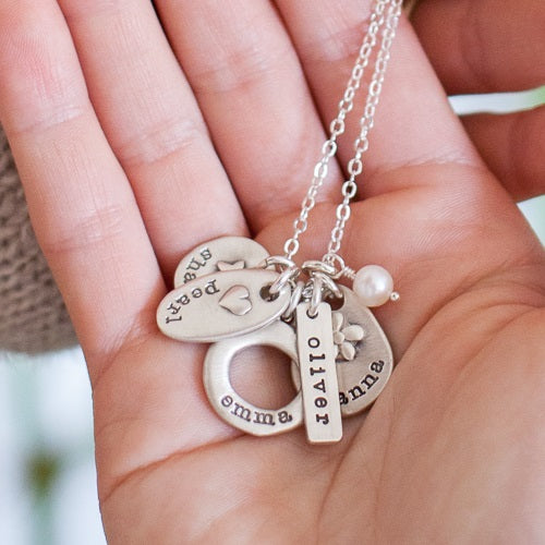 Jumble of Charms Necklace (Sterling Silver)