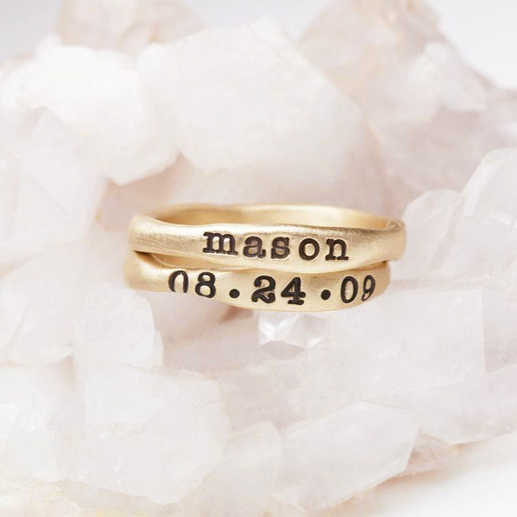 Gold Stacking Ring (14K Solid Gold)