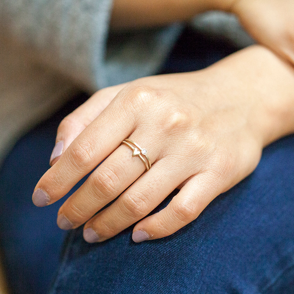 Love & Loss Ring Pair (9K Solid Gold)