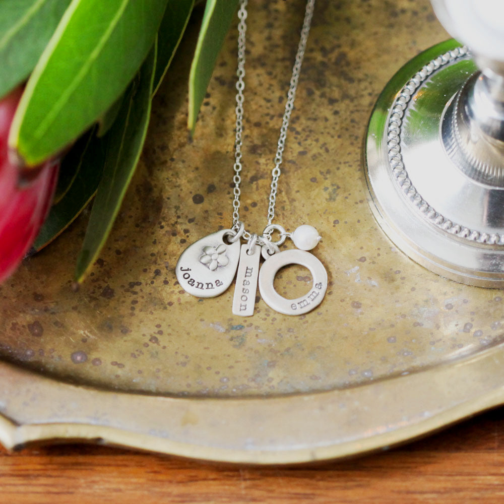 Jumble of Charms Necklace (Sterling Silver)
