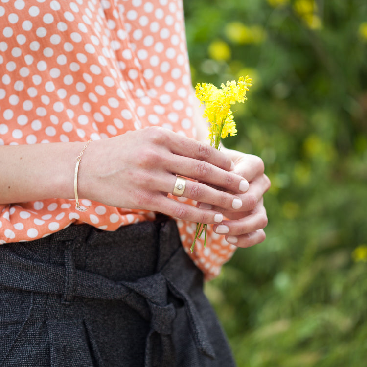 Sunburst Diamond Ring (14K Solid Gold)