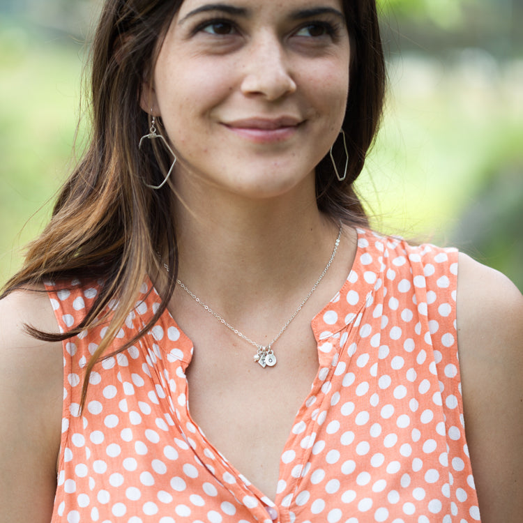 Wild About You Initials Necklace (Sterling Silver)
