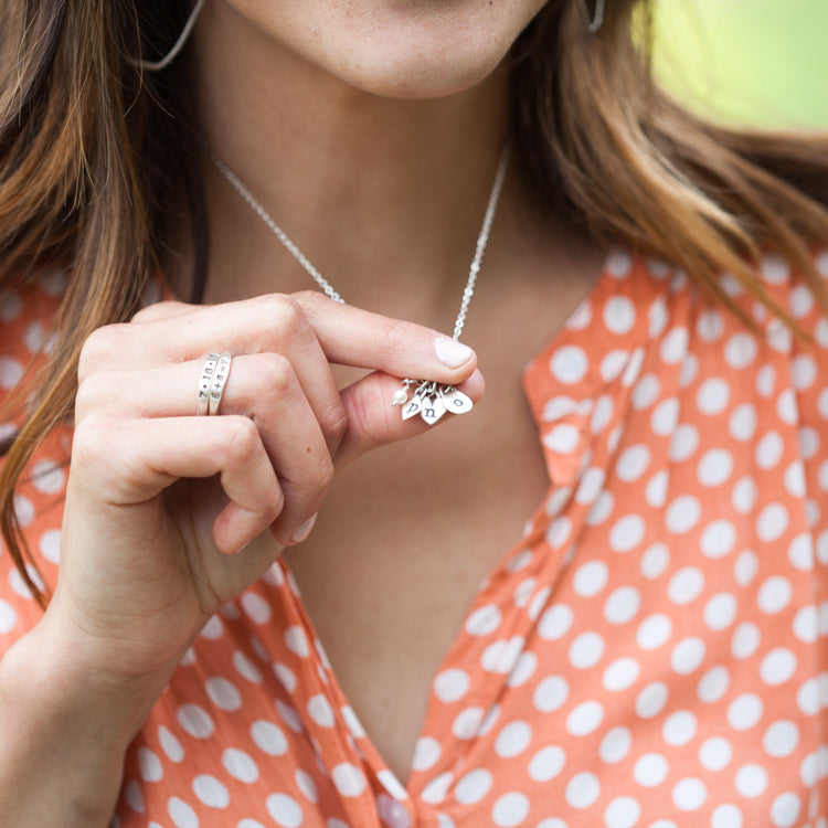 Wild About You Initials Necklace (Sterling Silver)