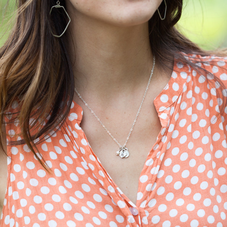 Wild About You Initials Necklace (Sterling Silver)