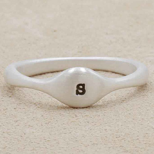 Initial Stacking Ring (Sterling Silver)