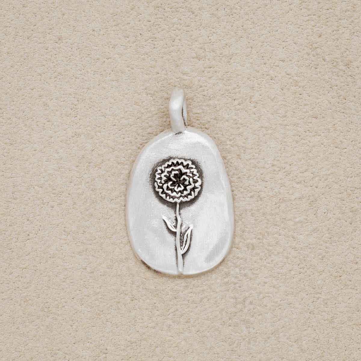 January Birth Flower Charm (Sterling Silver)