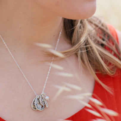 Jumble of Charms Necklace (Sterling Silver)
