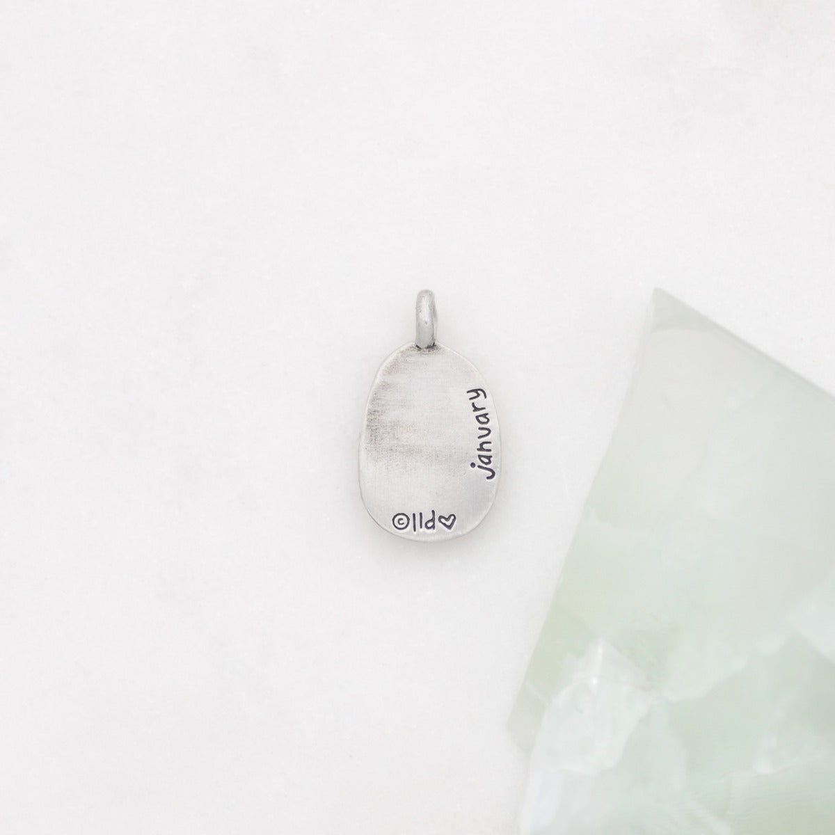 January Birth Flower Charm (Sterling Silver)