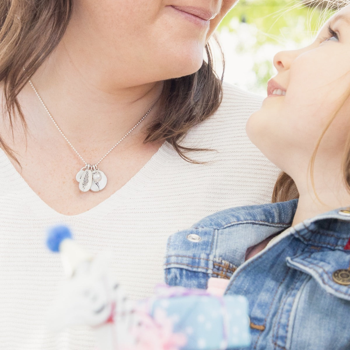 July Birth Flower Necklace (Sterling Silver)