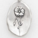 August Birth Flower Charm (Sterling Silver)