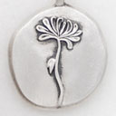 November Birth Flower Charm (Sterling Silver)