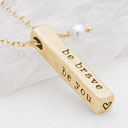 What Matters Most Necklace - 4 Sides (14K Solid Gold)