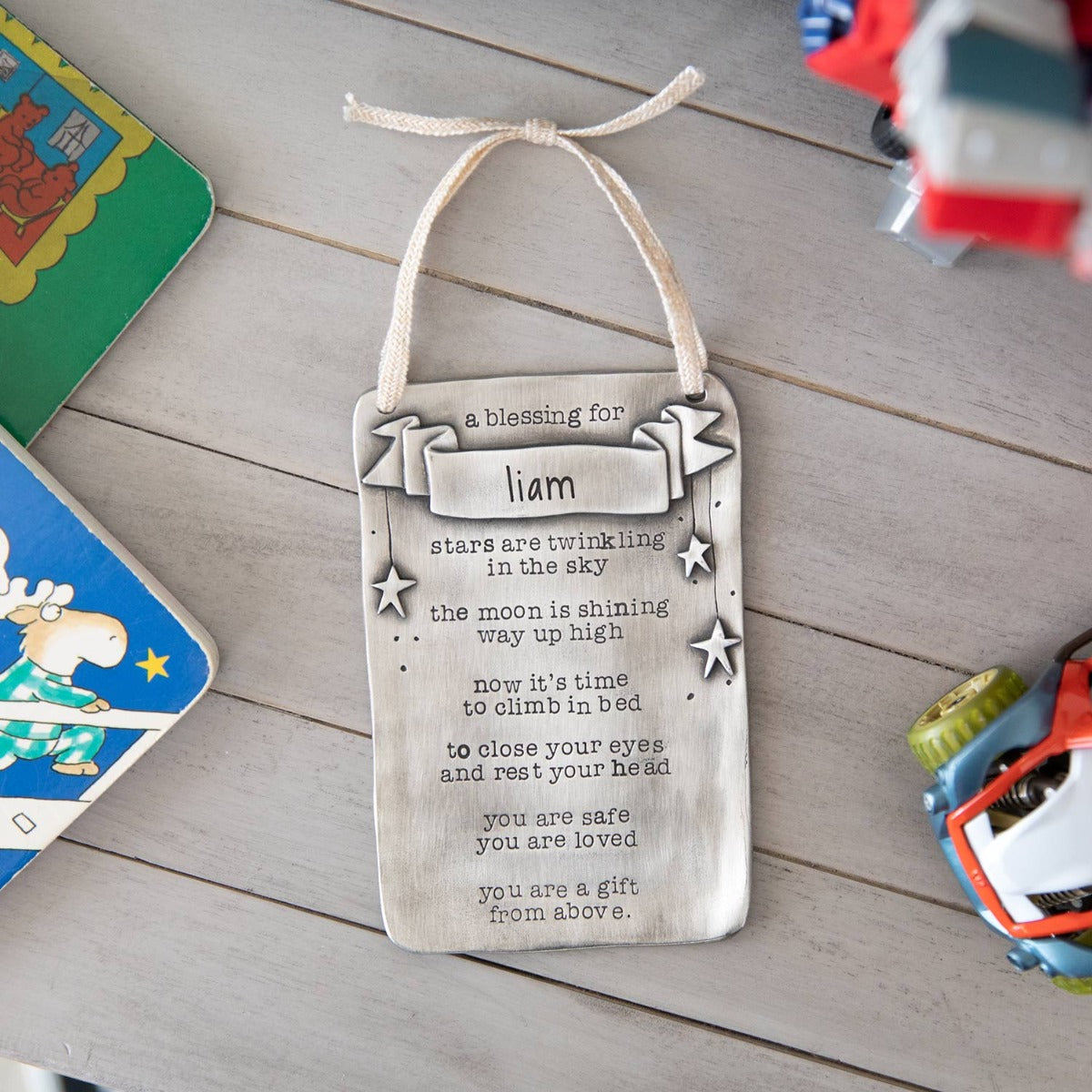 Bedtime Blessing Wall Hanging (pewter)