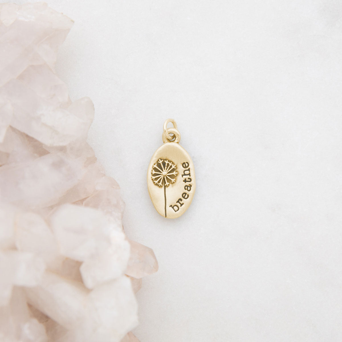 Dandelion Charm (14K Solid Gold)