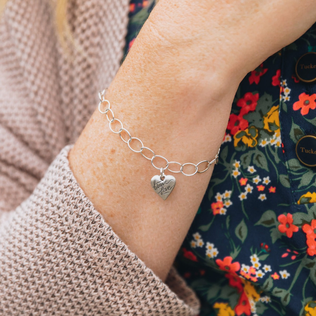 Brave Love® Emblem Bracelet (Sterling Silver)