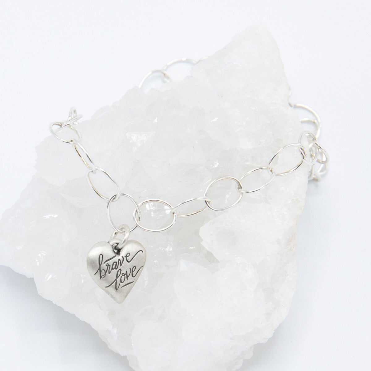 Brave Love® Emblem Bracelet (Sterling Silver)