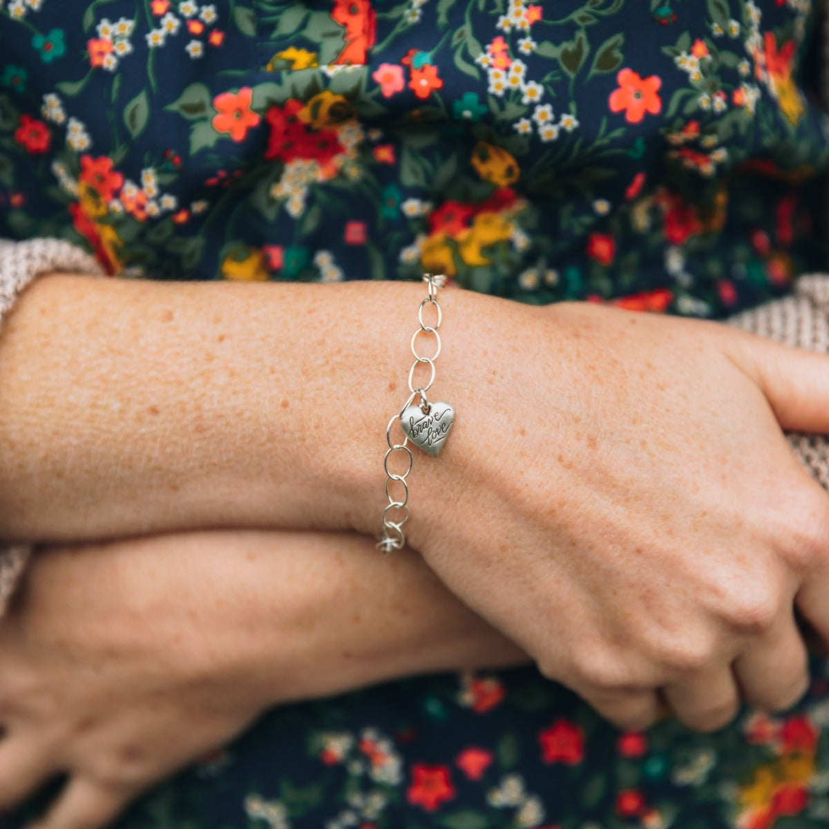 Brave Love® Emblem Bracelet (Sterling Silver)