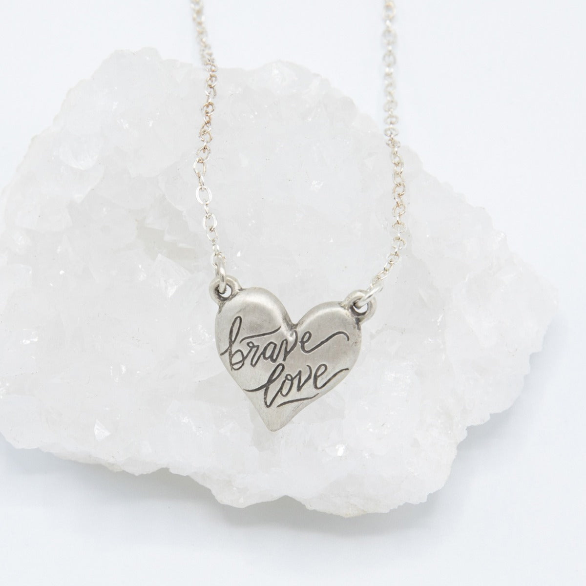Brave Love® Emblem Necklace (Pewter)