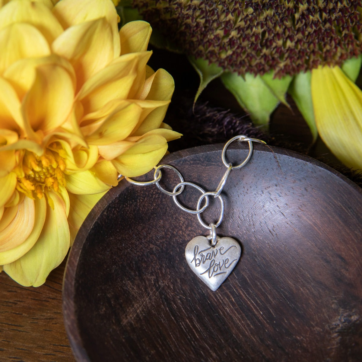 Brave Love® Emblem Bracelet (Sterling Silver)