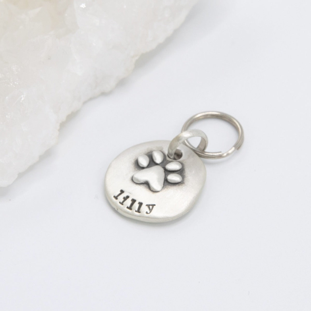 Furry Footprint Keychain (Sterling Silver)