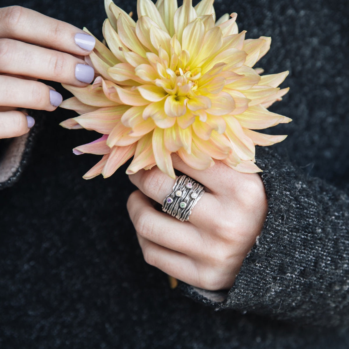 Brave Love® Birthstone Ring (Sterling Silver)