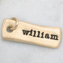 Skinny Wavy Tag (14K Solid Gold)