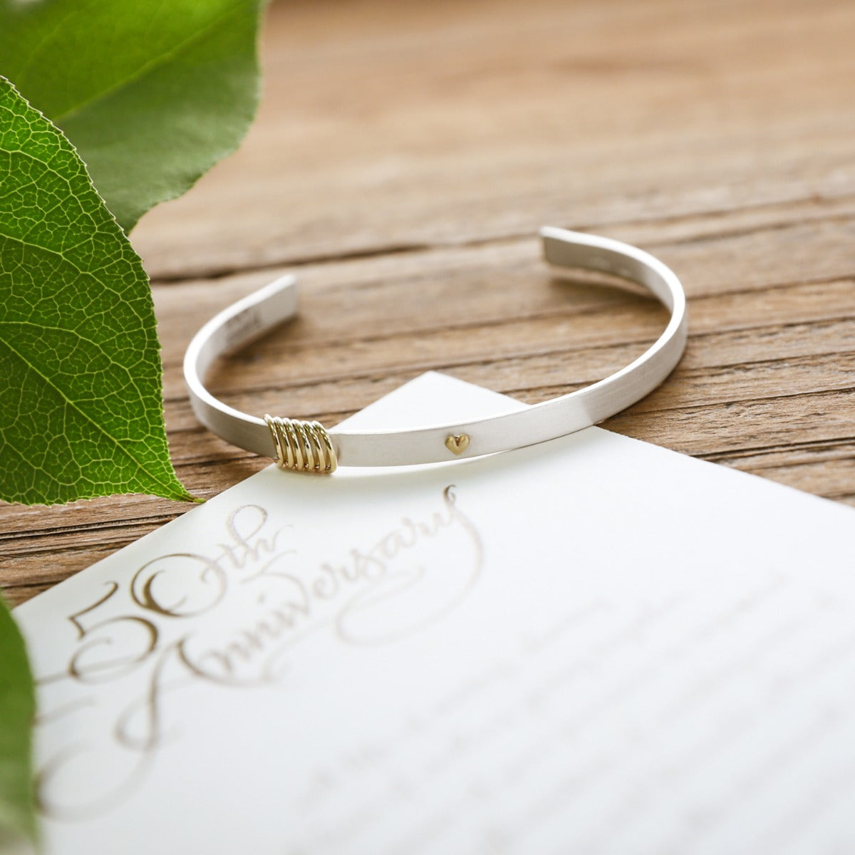 You Have My Heart Cuff (Sterling Silver & 9K Solid Gold)