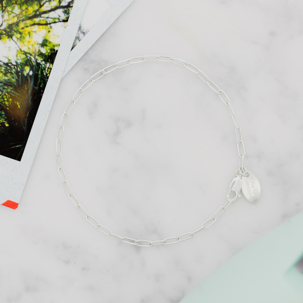 Small Oval Link Bracelet Chain (Sterling Silver)