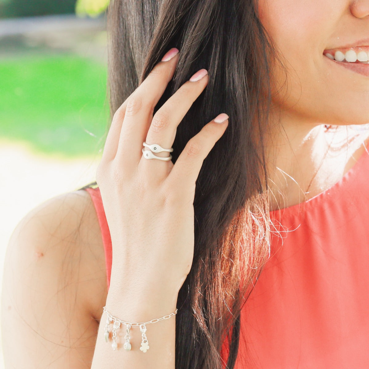 Initial Stacking Ring (Sterling Silver)