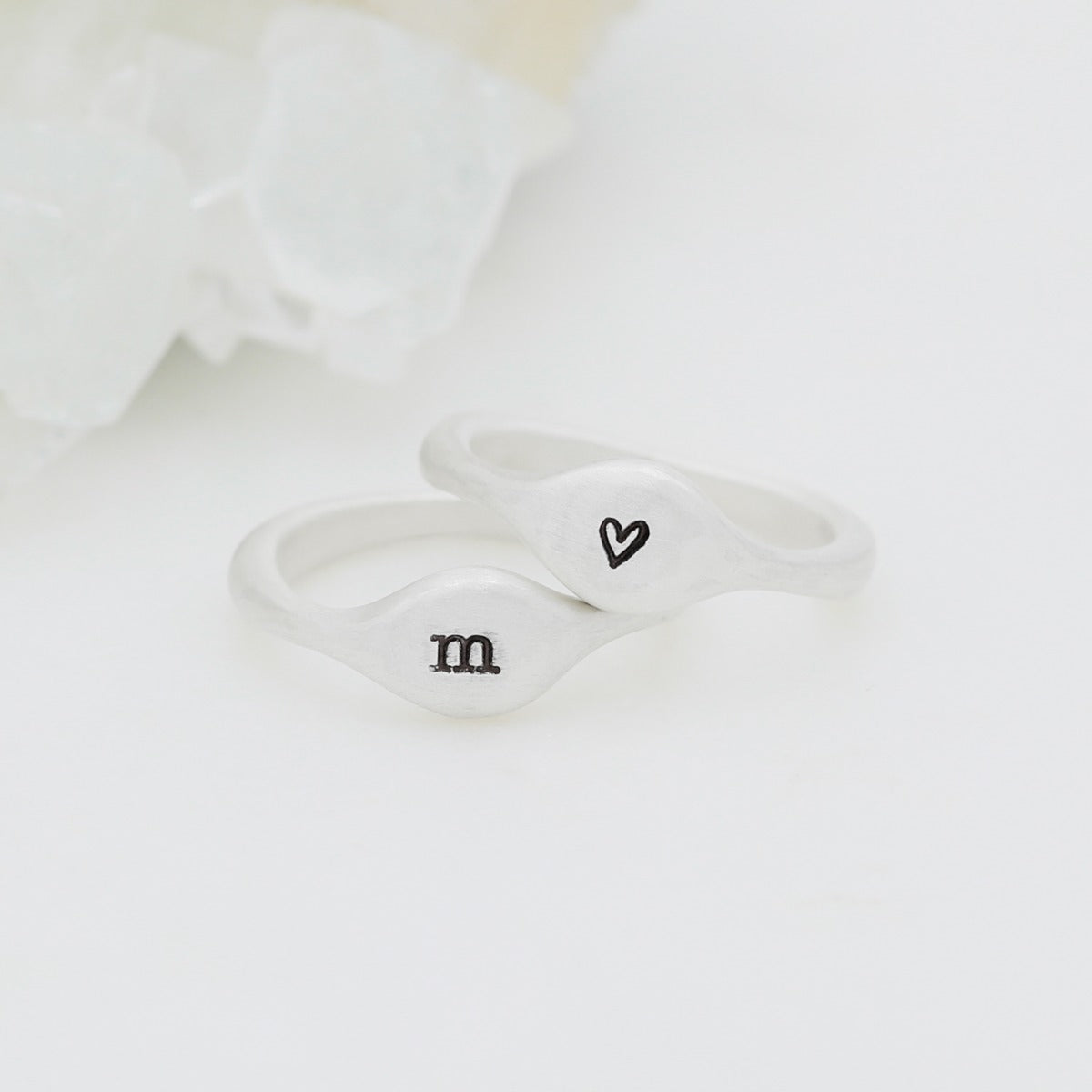 Initial Stacking Ring (Sterling Silver)