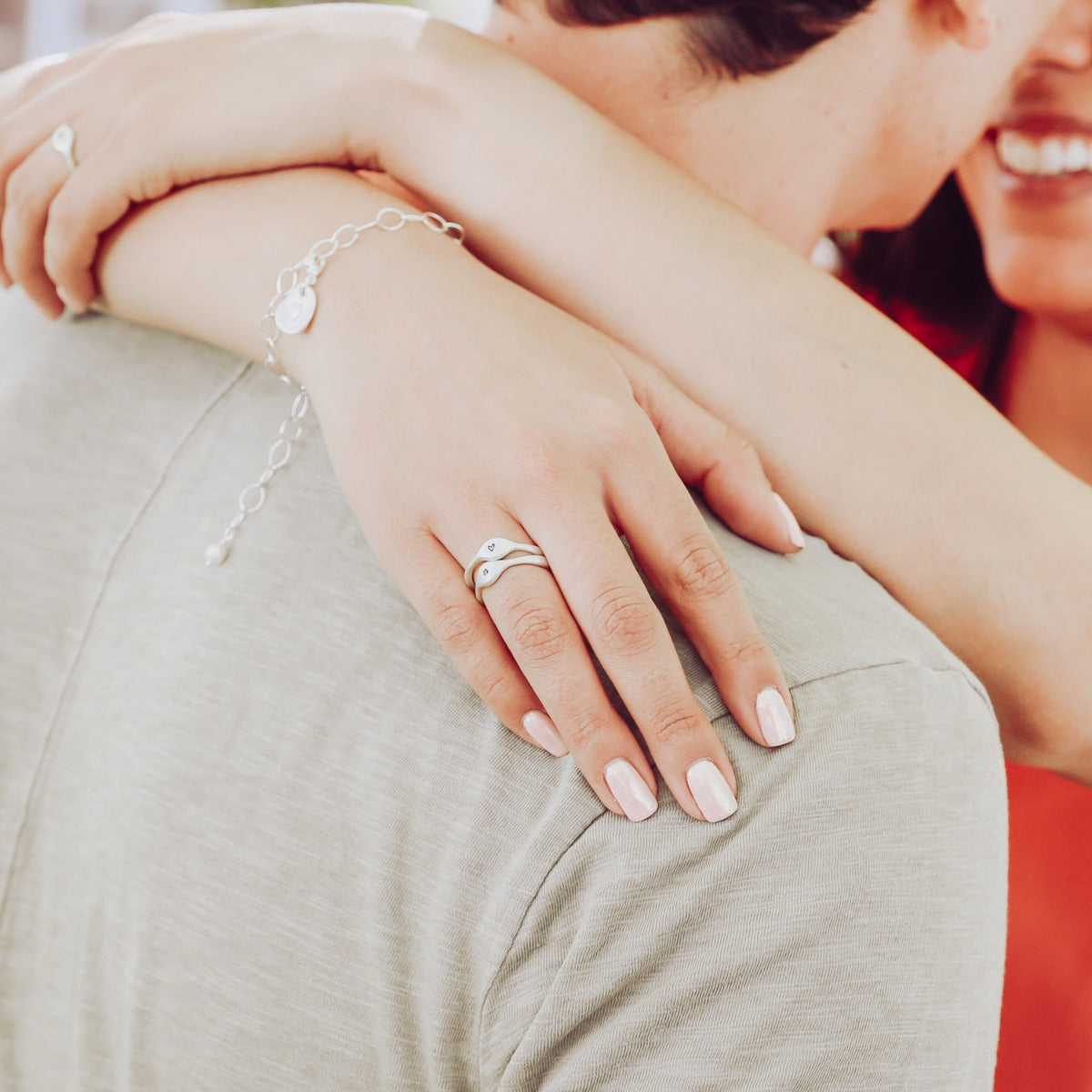 Initial Stacking Ring (Sterling Silver)