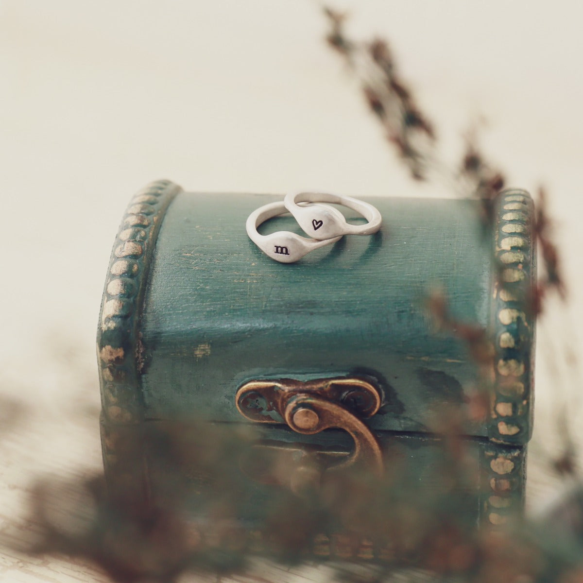 Initial Stacking Ring (Sterling Silver)