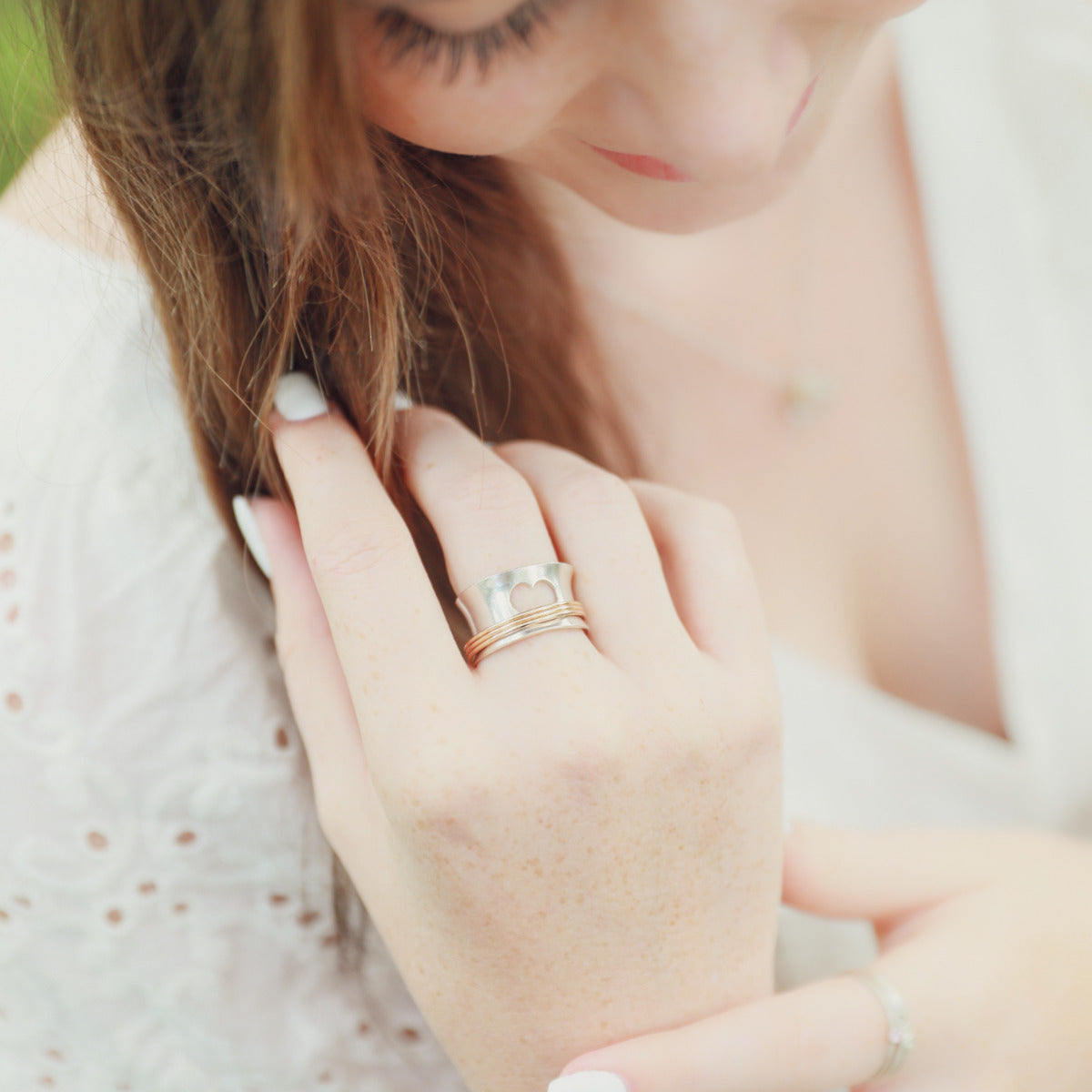 Brave Love® Spinner Ring (Sterling Silver & Gold-Filled)