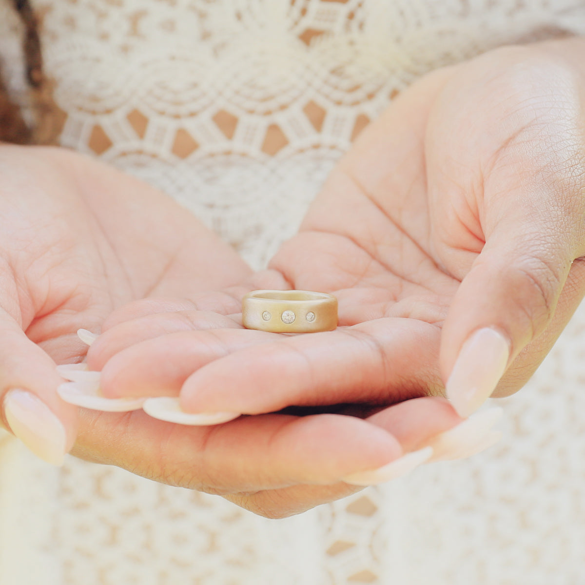 Faith Hope and Love Ring (14K Solid Gold)