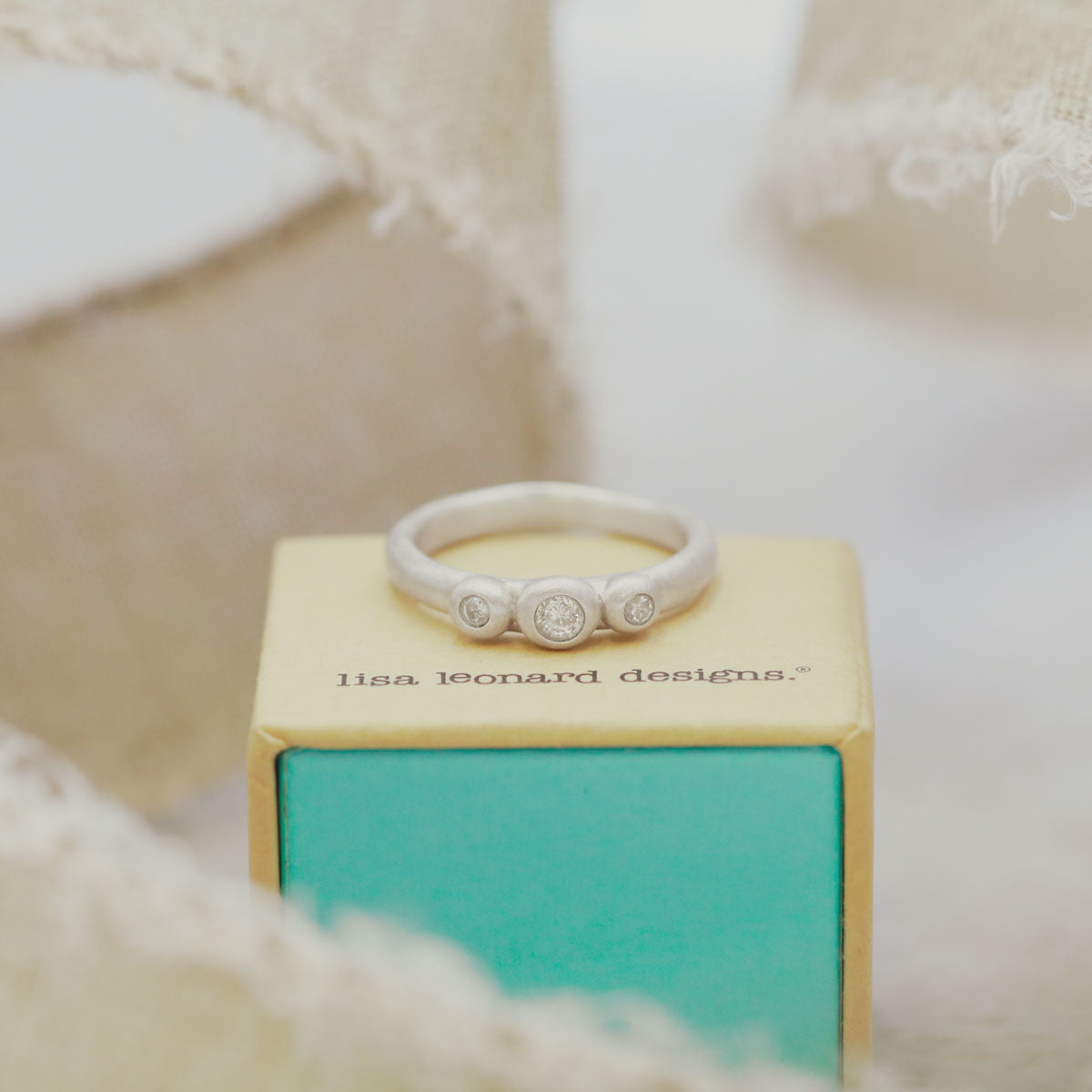 set with choice of diamond or birthstones